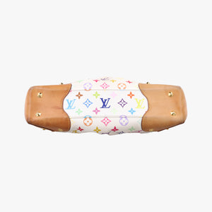 Pre-owned Louis Vuitton JUDY MM white Monogram Multicolor M40255 shoulderbag | stylenewstar
