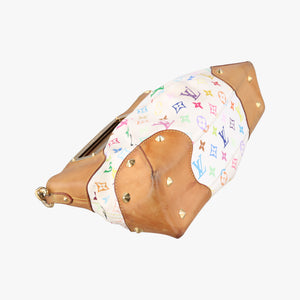 Pre-owned Louis Vuitton JUDY MM white Monogram Multicolor M40255 shoulderbag | stylenewstar