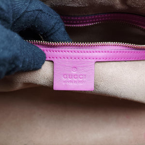 Pre-owned Gucci GG SUPREME Beige×Pink×Red PVC coated canvas×Leather 409534 shoulderbag | stylenewstar