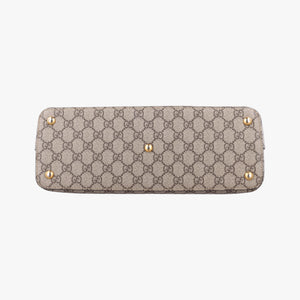 Pre-owned Gucci GG SUPREME Beige×Pink×Red PVC coated canvas×Leather 409534 shoulderbag | stylenewstar