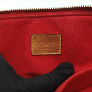 Pre-owned Louis Vuitton PALLAS Brown×CERISE Monogram Canvas×calf leather M41175 shoulderbag | stylenewstar