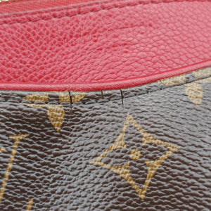 Pre-owned Louis Vuitton PALLAS Brown×CERISE Monogram Canvas×calf leather M41175 shoulderbag | stylenewstar