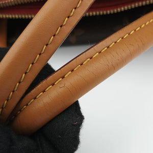 Pre-owned Louis Vuitton PALLAS Brown×CERISE Monogram Canvas×calf leather M41175 shoulderbag | stylenewstar