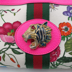 Vintage Gucci Rajah White×Pink×Multicolor canvas×leather 537219 shoulderbag | stylenewstar