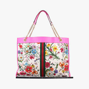 Vintage Gucci Rajah White×Pink×Multicolor canvas×leather 537219 shoulderbag | stylenewstar