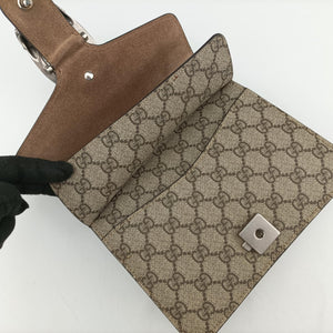 Pre-owned Gucci Dionysus Brown PVC coated canvas ×suede 421970 shoulderbag | stylenewstar