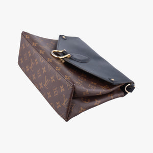 Vintage Louis Vuitton Saint Michel Freesia Brown×Noir Monogram Canvas×epi M44030 shoulderbag | stylenewstar