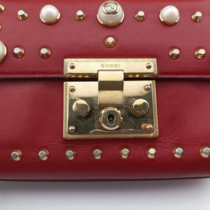 Pre-owned Gucci Padlock Red Leather 432182 shoulderbag | stylenewstar