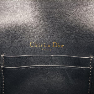 Pre-owned Christian Dior Saddle Navy×Gray jacquard bum bag/waist bag | stylenewstar