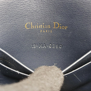 Pre-owned Christian Dior Saddle Navy×Gray jacquard bum bag/waist bag | stylenewstar