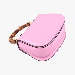 Pre-owned Gucci Bamboo Pink Leather 686864 shoulderbag | stylenewstar