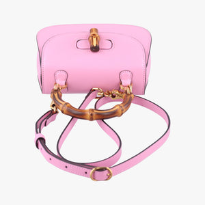 Pre-owned Gucci Bamboo Pink Leather 686864 shoulderbag | stylenewstar