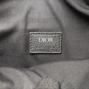 Vintage Christian Dior saddle Navy×Gray Jacquard crossbodybag | stylenewstar