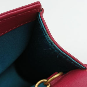 Pre-owned Gucci GG Marmont pink×multicolor velour 488426 shoulderbag | stylenewstar