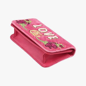 Pre-owned Gucci GG Marmont pink×multicolor velour 488426 shoulderbag | stylenewstar