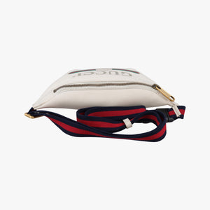 Pre-owned Gucci Gucci print White Leather 527792 bum bag/waist bag | stylenewstar