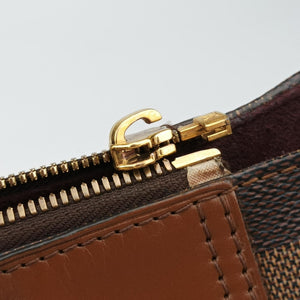 Pre-owned Louis Vuitton GREENWICH EBENE Damier Canvas×calf leather N41337 shoulderbag | stylenewstar