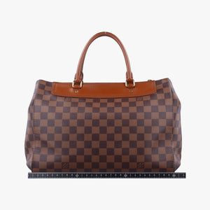 Pre-owned Louis Vuitton GREENWICH EBENE Damier Canvas×calf leather N41337 shoulderbag | stylenewstar