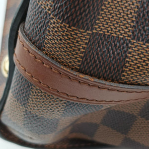 Pre-owned Louis Vuitton GREENWICH EBENE Damier Canvas×calf leather N41337 shoulderbag | stylenewstar