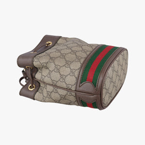 Pre-owned Gucci Ophidia Brown PVC coated canvas 550620 shoulderbag | stylenewstar