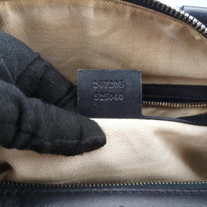 Pre-owned Gucci Sherry Line navy×red×beige Canvas×Leather 247205 handbag | stylenewstar
