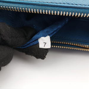 Pre-owned Prada Galleria Blue SAFFIANO Leather BN1801 shoulderbag | stylenewstar