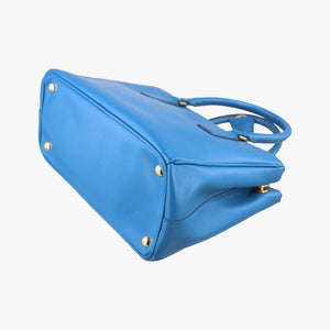 Pre-owned Prada Galleria Blue SAFFIANO Leather BN1801 shoulderbag | stylenewstar