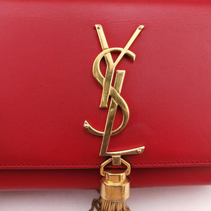 Pre-owned Yves Saint Laurent KATE Red Leather 354120 shoulderbag | stylenewstar