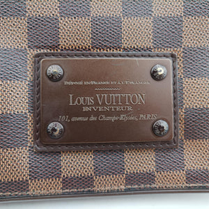 Pre-owned Louis Vuitton BROOKLYN PM EBENE Damier Canvas N51210 shoulderbag | stylenewstar
