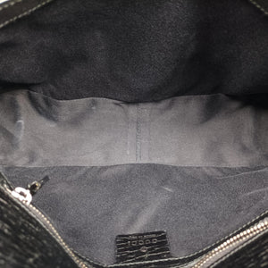 Pre-owned Gucci Horsebit Black canvas×leather 114915 shoulderbag | stylenewstar