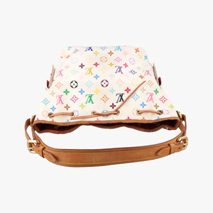 Pre-owned Louis Vuitton Petit NOé white Monogram Multicolor M42229 shoulderbag | stylenewstar