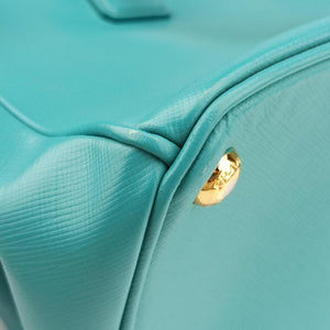 Pre-owned Prada Galleria Blue SAFFIANO Leather BN1801 handbag | stylenewstar