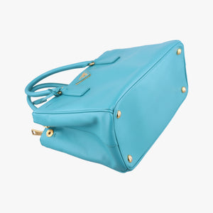 Pre-owned Prada Galleria Blue SAFFIANO Leather BN1801 handbag | stylenewstar