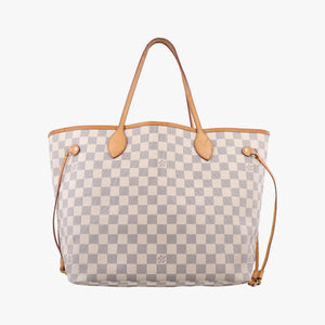 Pre-owned Louis Vuitton Neverfull MM Azur Damier Canvas N51107 shoulderbag | stylenewstar
