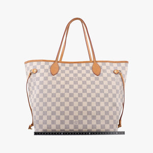 Pre-owned Louis Vuitton Neverfull MM Azur Damier Canvas N51107 shoulderbag | stylenewstar