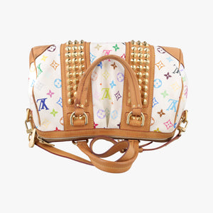 Vintage Louis Vuitton COURTNEY MM white Monogram Multicolor M45641 shoulderbag | stylenewstar