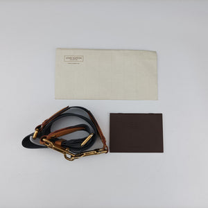 Pre-owned Louis Vuitton Neo brown×Argent Monogram Eden×calf leather M40355 shoulderbag | stylenewstar