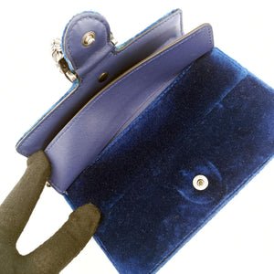 Pre-owned Gucci Dionysus Navy velour 476432 shoulderbag | stylenewstar