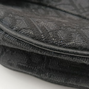 Secondhand Christian Dior Saddle Black Jacquard bum bag/waist bag | stylenewstar