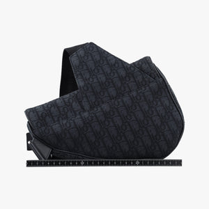 Secondhand Christian Dior Saddle Black Jacquard bum bag/waist bag | stylenewstar