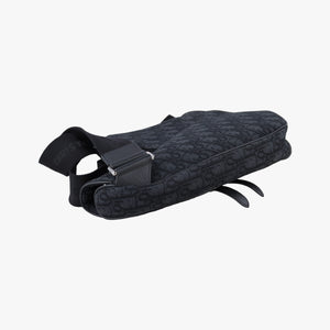 Secondhand Christian Dior Saddle Black Jacquard bum bag/waist bag | stylenewstar