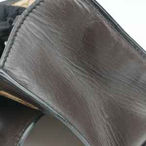 Pre-owned Gucci Emily beige×brown canvas×leather 295402 shoulderbag | stylenewstar