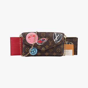 Vintage Louis Vuitton Felicie Pochette Brown×Multicolor Monogram Canvas M62145 shoulderbag | stylenewstar