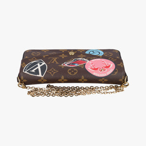 Vintage Louis Vuitton Felicie Pochette Brown×Multicolor Monogram Canvas M62145 shoulderbag | stylenewstar