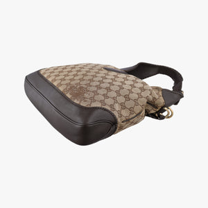 Vintage Gucci New Jackie Brown × Beige canvas×leather 219725 shoulderbag | stylenewstar