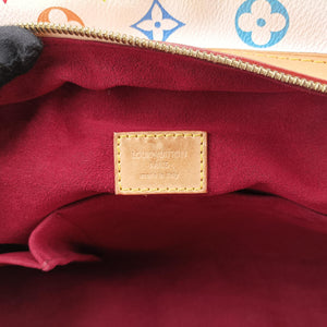 Secondhand Louis Vuitton CLAUDIA white Monogram Multicolor M40193 handbag | stylenewstar
