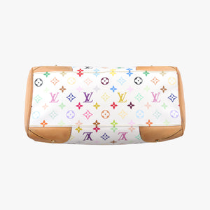 Secondhand Louis Vuitton CLAUDIA white Monogram Multicolor M40193 handbag | stylenewstar