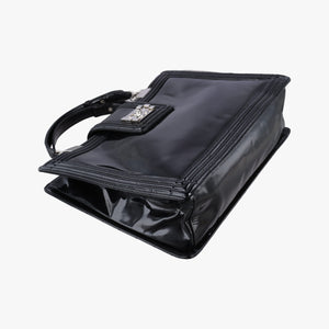 Secondhand Chanel Jetsetter Boy Shopping Tote Black Enamel A67019 shoulderbag | stylenewstar