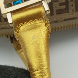 Pre-owned Fendi Zucchino Glitter Logo Multicolour canvas 8BL068 handbag | stylenewstar