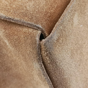 Vintage Bottega Veneta THE ARCO Tote middle Brown Suede handbag | stylenewstar